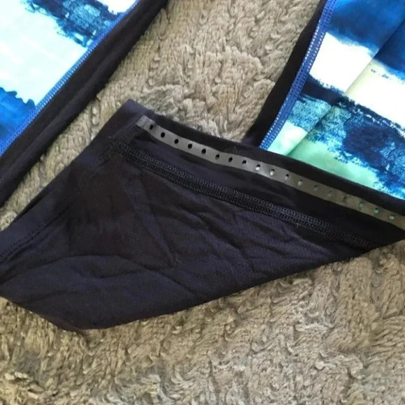 Lululemon Pace Pusher Crop *Full-On Luxtreme Brush Strokes Harbor Blue Menthol - Picture 5 of 15